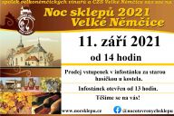 NOC OTEVŘENÝCH SKLEPŮ ve Velkých Němčicích v sobotu 11.9. 2021