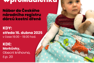 Obec Morkůvky pořádá nábor do Českého národního registru dárců kostní dřeně „“Nejen pro Madlenku“, a to ve středu 16. dubna od 16:00 do 18:00 hodin v Obecní knihovně č.p. 20